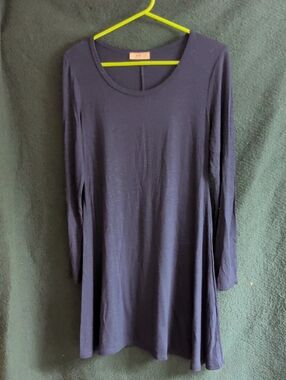 Pinc Navy Crew Neck Dress